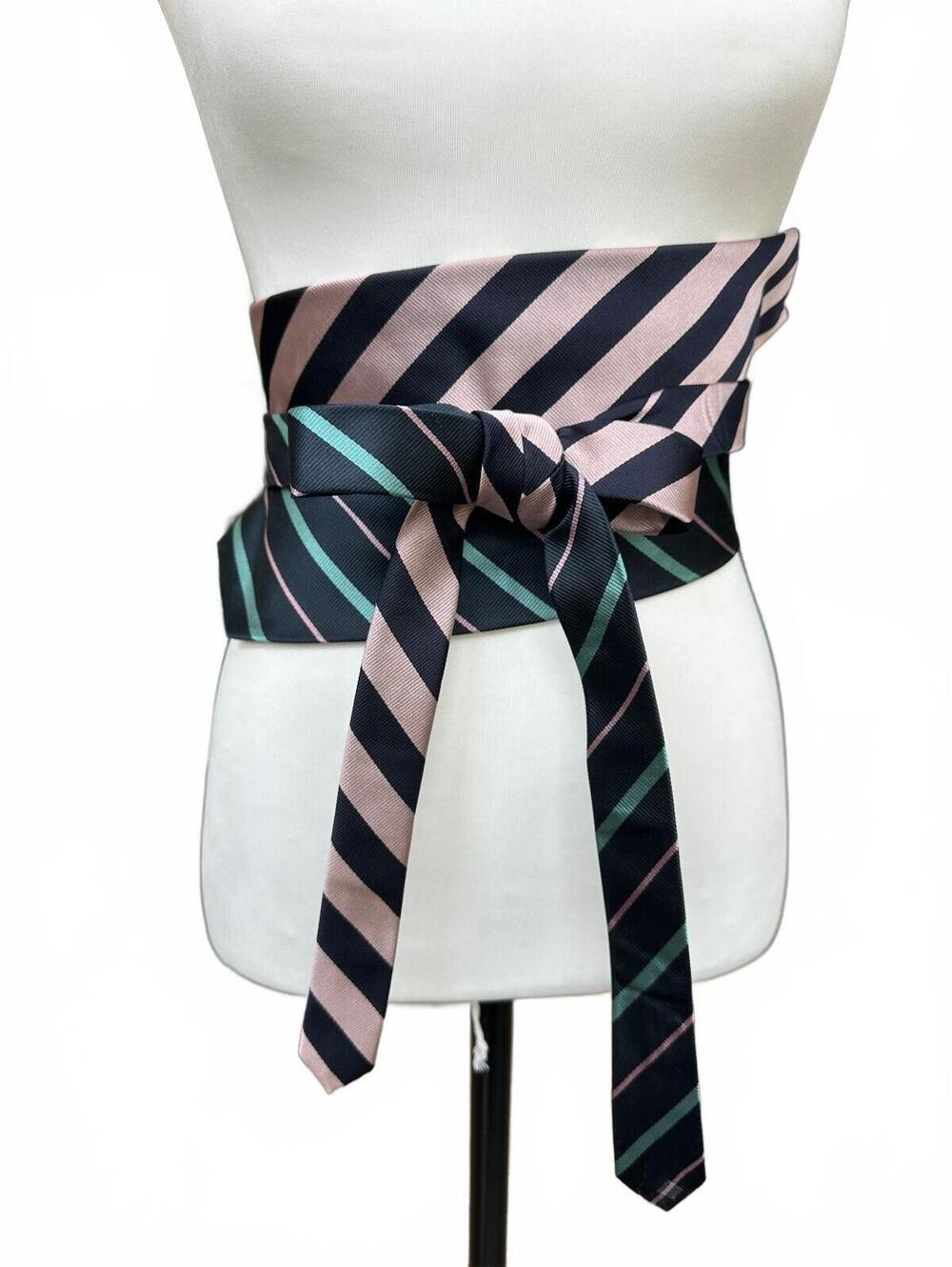 Upcycled Silk Obi Belt | Corset Wrap Style | OOAK | OS